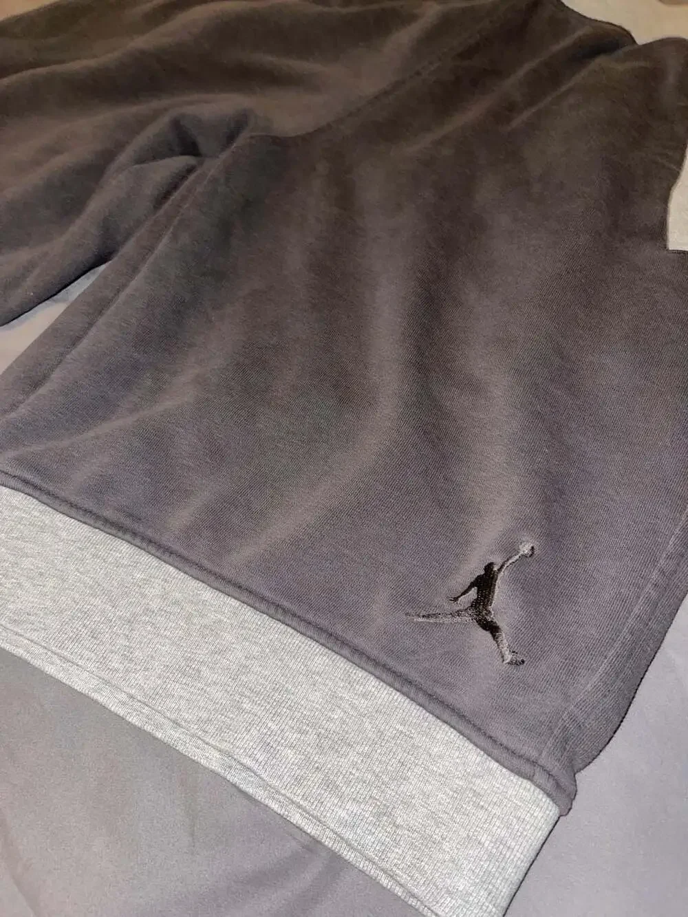 Jordan Jumpman Fleece Sweatshorts Gray with Contrast Trim